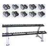 YALLA HomeGym Packages of Round Dumbbells With 2-Tier Dumbbell Rack Stand