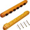 YALLA HomeGym Brown Wall Mount 6 Billiard Pool Cue Sticks Holder Rack