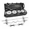 YALLA HomeGym 55KG Adjustable Chrome Dumbbell Barbell Set